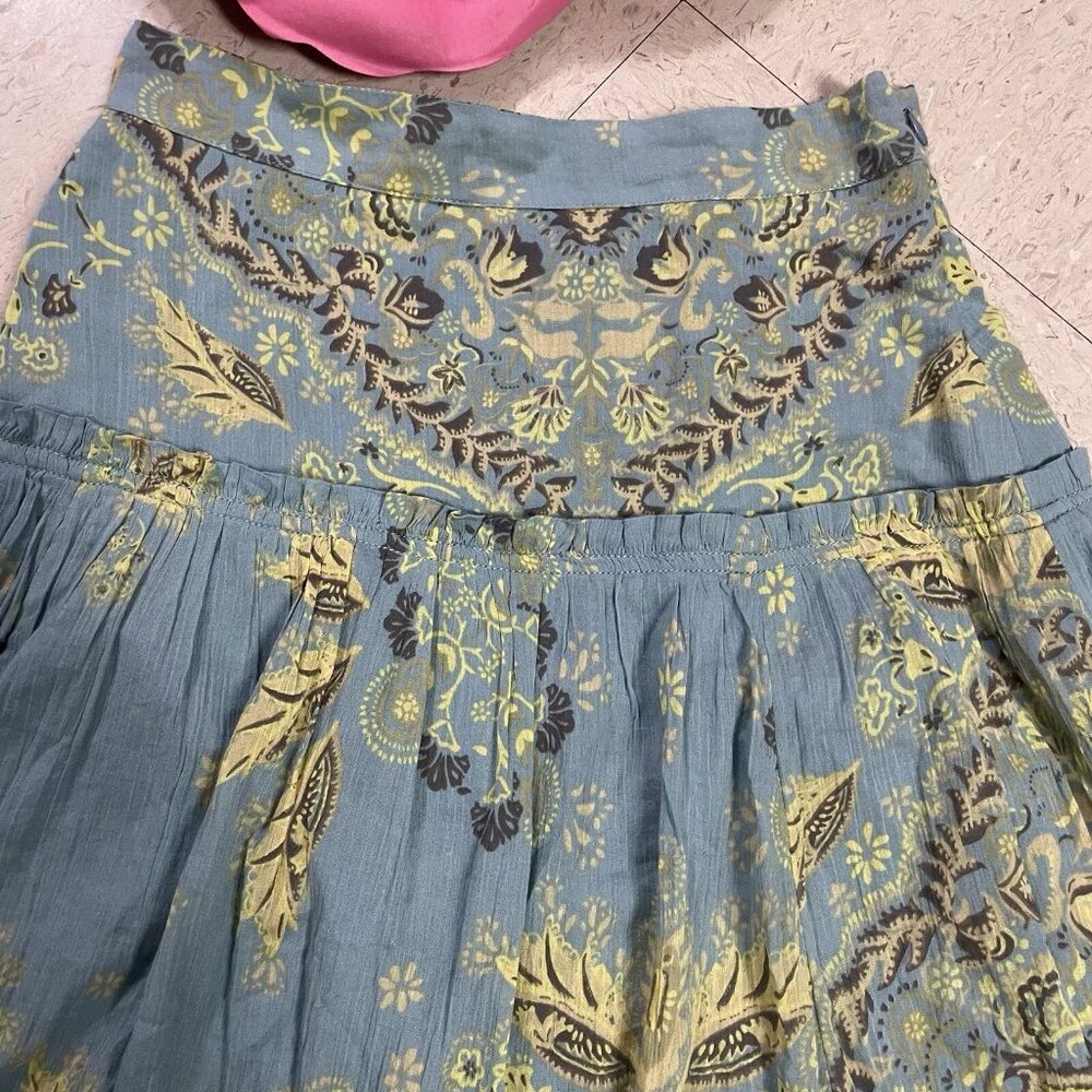 FREE PEOPLE Farrah Maxi Skirt Floral Boho Drop Waist Partially Lined - Picture 4 of 10